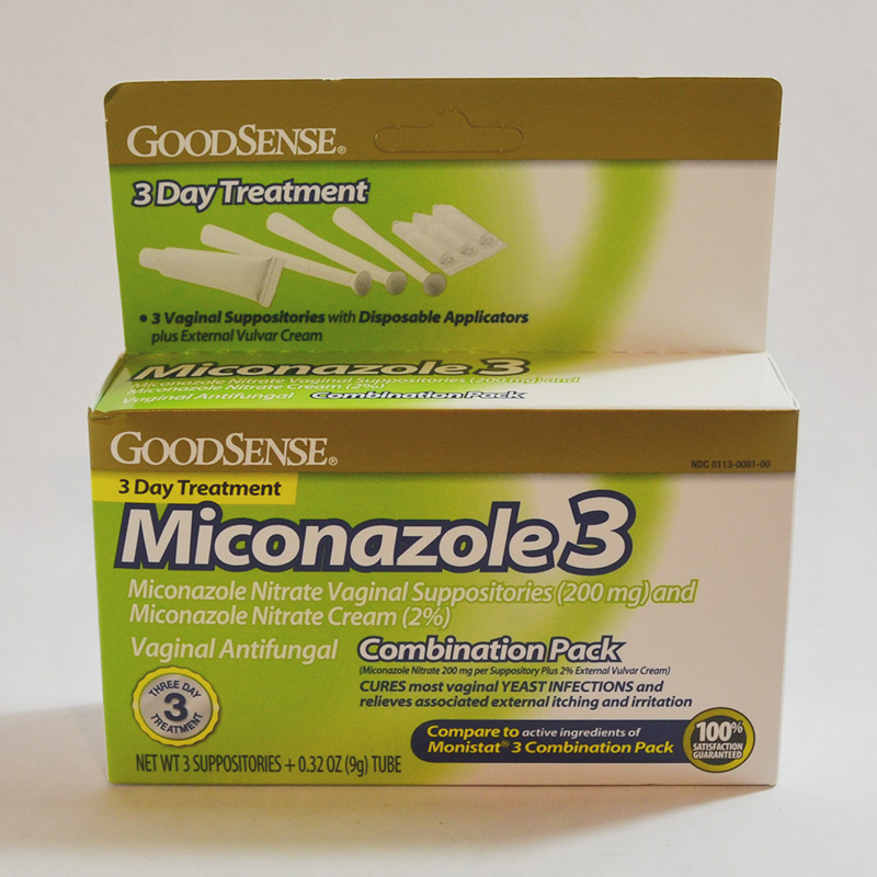 Miconazole Vaginal Suppository 3-Day