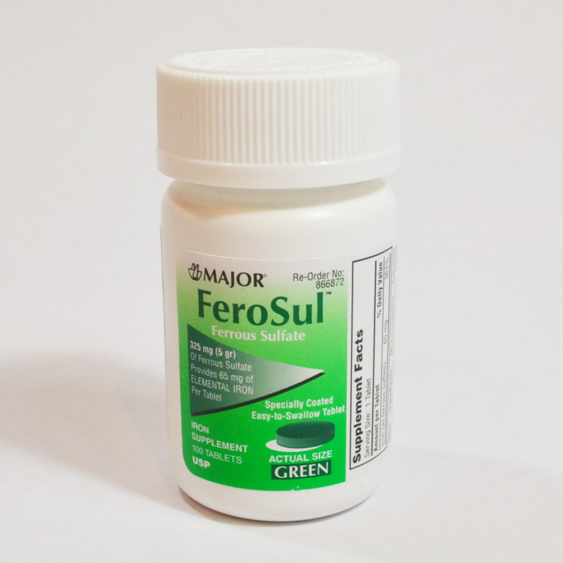 Ferrous Sulfate Iron 325mg Tablets