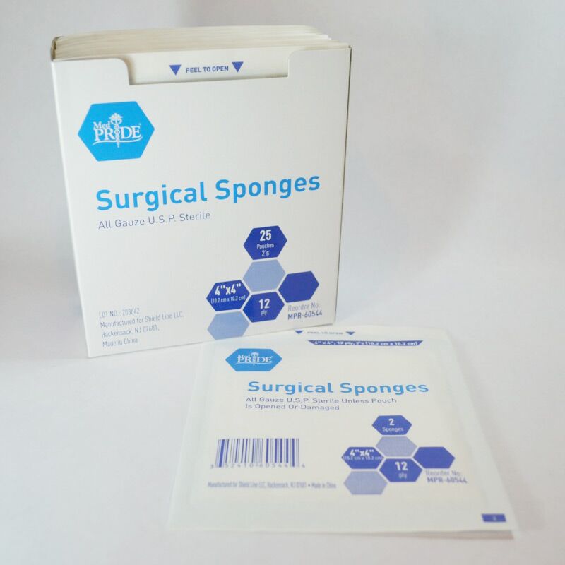 Gauze Surgical Sponge Sterile 4in x4in  