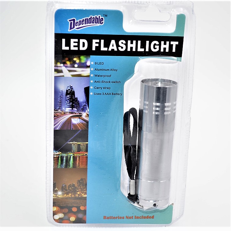 Flashlight, LED w/Batteries 